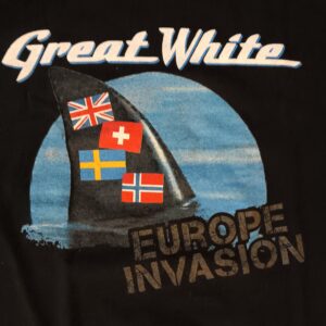 Great White 2017 European Invasion Adult Tee – Small – OOP